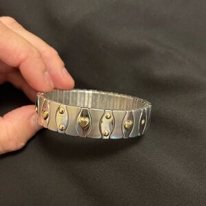 Zoppini 14k hearts stainlessss steel bracelet